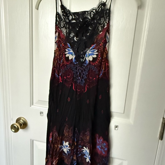 Free People Black Floral Chemise - Picture 3 of 4